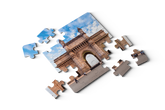 Indian Monuments Jigsaw Puzzle Combo (Set of 5 - Red Fort, Lotus Temple, Taj Mahal, Gateway of India, Golden Temple) - Fun & Learning Games for kids - Mittimate